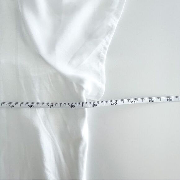 RW & Co. Short Sleeved Blouse White Front Pleats Lined Women's M NWT - Picture 7 of 8